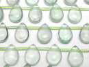 [Video] Green Fluorite AA+ Pear shape (Smooth) 14x10x6mm 1strand beads (aprx.7inch/18cm)