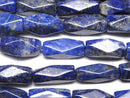 [Video] Lapislazuli AA+ Rectangle Faceted Tube 1strand beads (aprx.13inch/32cm)