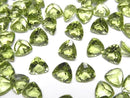 [Video]High Quality Peridot AAA Loose stone Triangle Faceted 6x6mm 3pcs