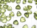 [Video]High Quality Peridot AAA Loose stone Triangle Faceted 6x6mm 3pcs