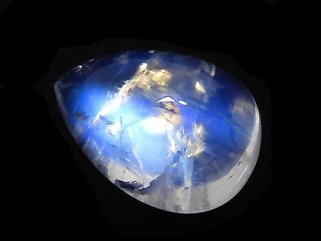 [Video][One of a kind] High Quality Rainbow Moonstone AAA Cabochon 1pc NO.66