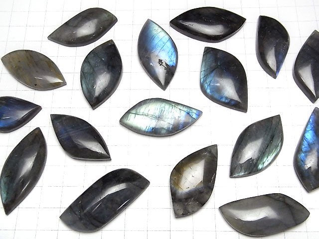 [Video]Labradorite AAA- Undrilled Marquise Size Mix 3pcs