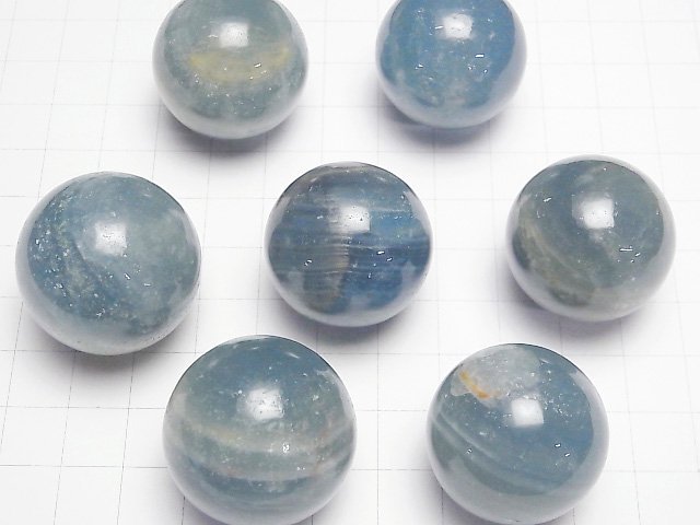 [Video] Natural Blue Calcite AA Sphere, Round 27mm-30mm 1pc