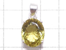 [Video][One of a kind] High Quality Lemon Quartz AAA Faceted Pendant Silver925 NO.23