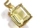 [Video][One of a kind] High Quality Lemon Quartz AAA Faceted Pendant 18KGP NO.33