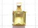 [Video][One of a kind] High Quality Lemon Quartz AAA Faceted Pendant 18KGP NO.33