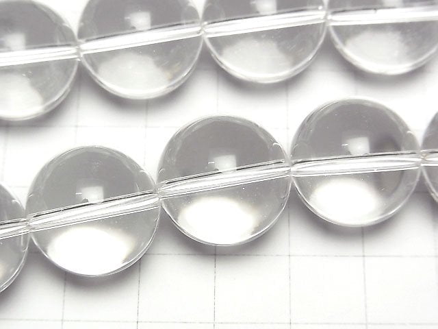 [Video]Crystal Quartz AAA- Round 18mm 1/4 or 1strand beads (aprx.15inch/36cm)