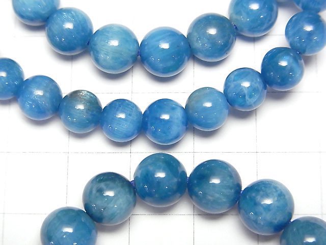 [Video] Blue Apatite AA++ Round 7mm,8mm Bracelet