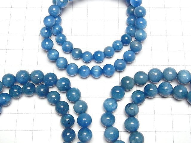 [Video] Blue Apatite AA++ Round 7mm,8mm Bracelet