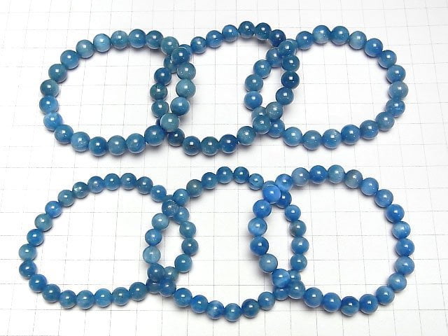 [Video] Blue Apatite AA++ Round 7mm,8mm Bracelet