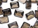 [Video]High Quality Smoky Quartz AAA Loose stone Rectangle Faceted 9x7mm 3pcs