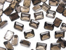 [Video]High Quality Smoky Quartz AAA Loose stone Rectangle Faceted 9x7mm 3pcs