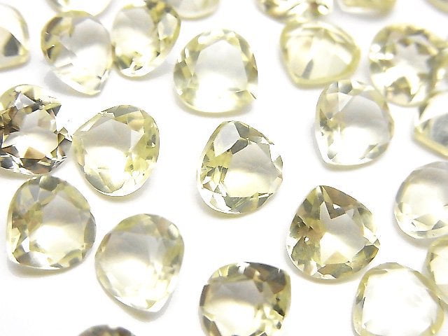 [Video]High Quality Lemon Quartz AAA Loose stone Chestnut Faceted 8x8mm 4pcs