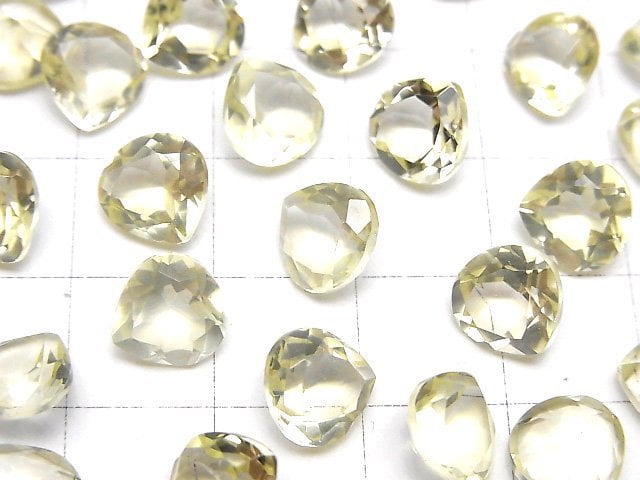 [Video]High Quality Lemon Quartz AAA Loose stone Chestnut Faceted 8x8mm 4pcs