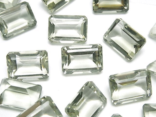 [Video]High Quality Green Amethyst AAA Loose stone Rectangle Faceted 14x10mm 1pc