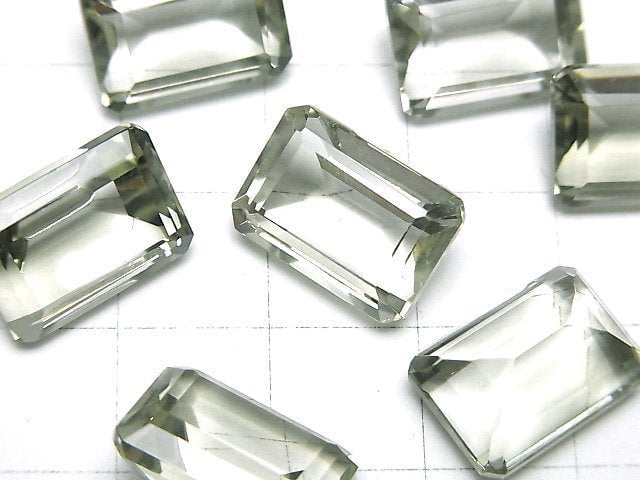 [Video]High Quality Green Amethyst AAA Loose stone Rectangle Faceted 14x10mm 1pc