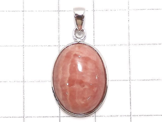 [Video][One of a kind] Rhodochrosite AAA- Pendant Silver925 NO.24