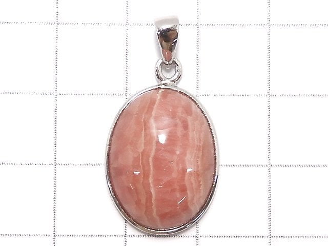 [Video][One of a kind] Rhodochrosite AAA- Pendant Silver925 NO.27