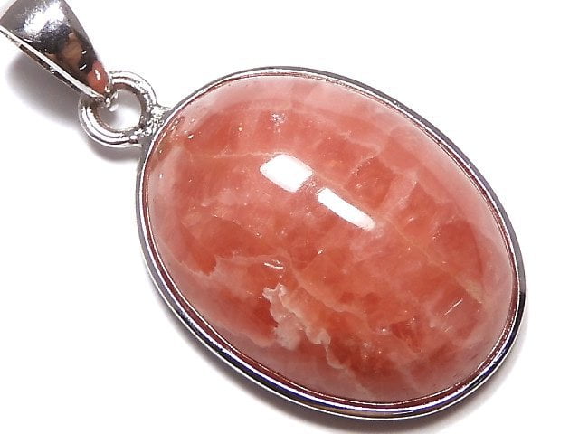 [Video][One of a kind] Rhodochrosite AAA- Pendant Silver925 NO.28