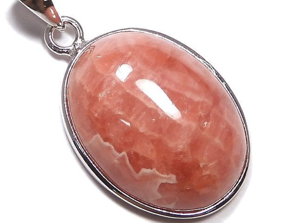 [Video][One of a kind] Rhodochrosite AAA- Pendant Silver925 NO.29