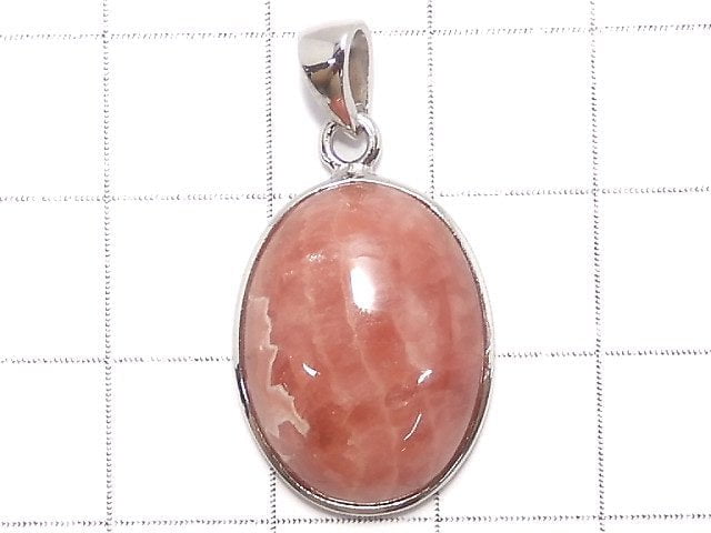 [Video][One of a kind] Rhodochrosite AAA- Pendant Silver925 NO.29