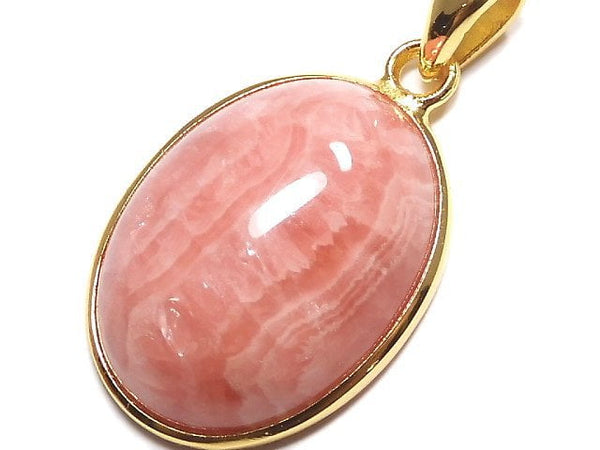 [Video][One of a kind] Rhodochrosite AAA- Pendant 18KGP NO.34