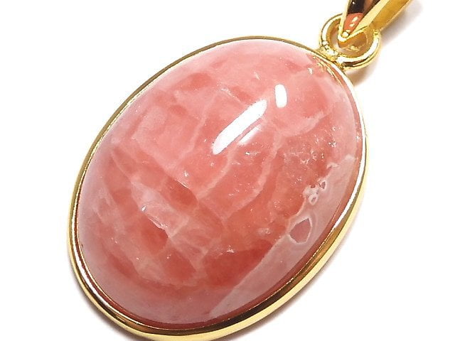 [Video][One of a kind] Rhodochrosite AAA- Pendant 18KGP NO.39