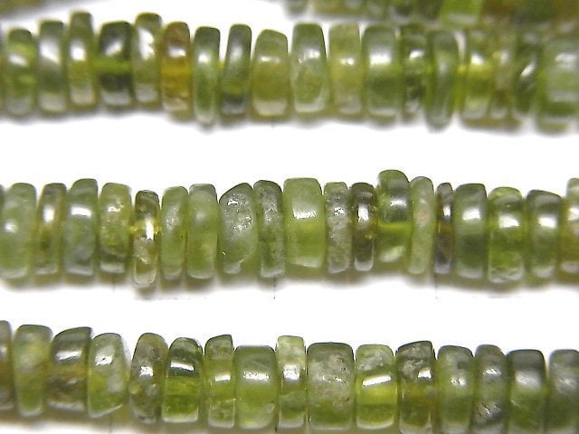 [Video]Idocrase Vesuvianite AA+ Roundel (Heishi) half or 1strand beads (aprx.14inch/34cm)