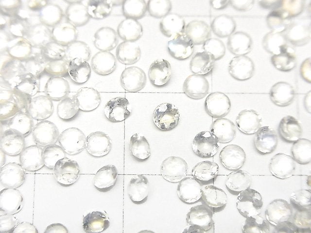 [Video]High Quality Rainbow Moonstone AAA- Loose stone Round Faceted 3x3mm 10pcs