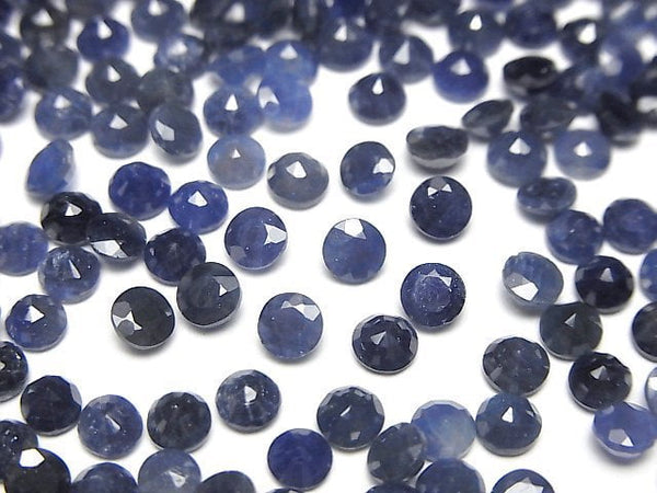 [Video] Blue Sapphire AAA- Loose stone Round Faceted 4x4mm 5pcs