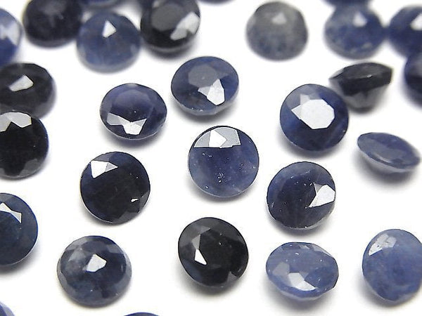 [Video] Blue Sapphire AAA- Loose stone Round Faceted 6x6mm 2pcs