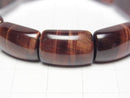 [Video] Red Tiger's Eye AAA- 2-Hole Rectangle 16x10x6mm 1strand (Bangle Bracelet)