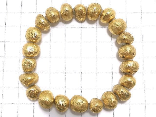 [Video][One of a kind] Meteorite (Muonionalusta) Nugget Yellow Gold Bracelet NO.102