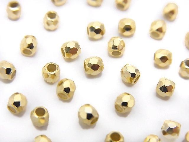 Silver925  Faceted Round 2.5mm  18KGP 10pcs