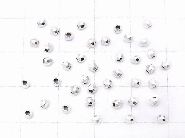 Silver925  Faceted Round 2.5mm  No coating  10pcs