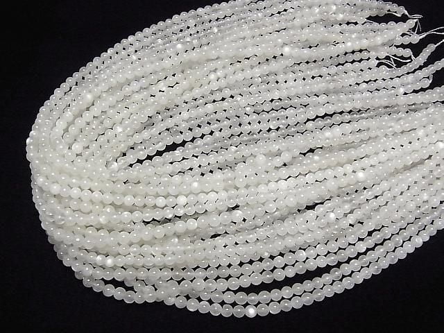 [Video] High-quality white Moonstone AAA Round 4.5mm 1-strand beads (approx. 15inch/38cm)