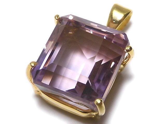 [Video][One of a kind] High Quality Ametrine AAA Faceted Pendant 18KGP NO.68