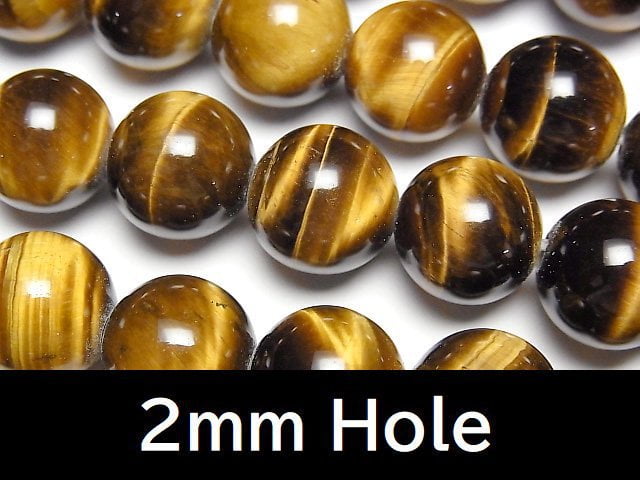 [Video] Yellow Tiger's Eye AAA- Round 12mm [2mm hole] 1/4 or 1strand beads (aprx.14inch/34cm)