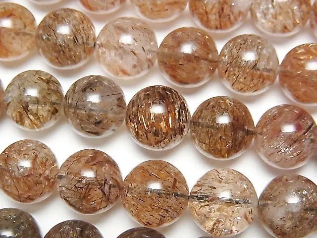 [Video] Mica in Quartz AAA- Round 10mm half or 1strand beads (aprx.15inch/37cm)