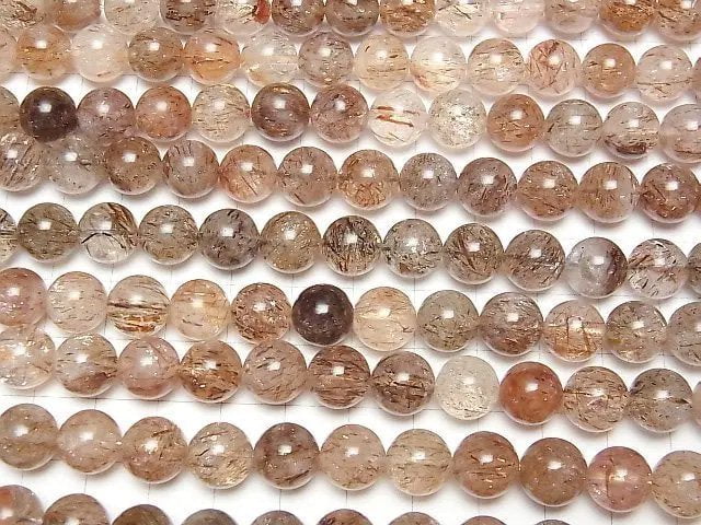 [Video] Mica in Quartz AAA- Round 10mm half or 1strand beads (aprx.15inch/37cm)