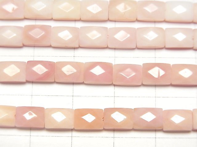 [Video] Queen Conch Shell AAA- Faceted Rectangle 7x5mm 1/4 or 1strand beads (aprx.15inch/38cm)