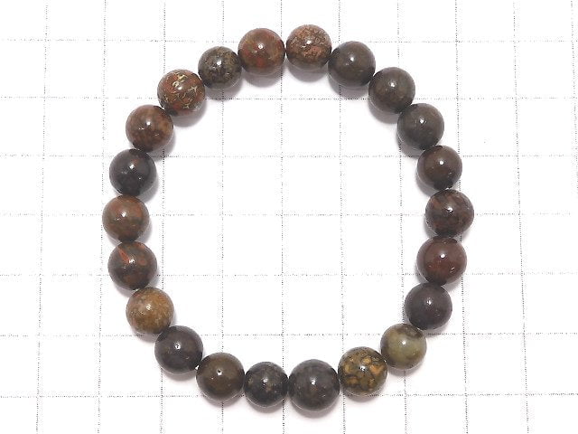 [Video][One of a kind] Dinosaur Bone Round 8mm Bracelet NO.7