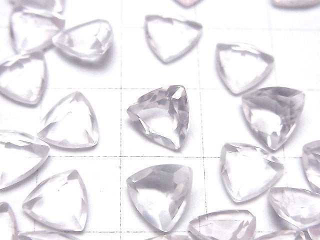 [Video]High Quality Rose Quartz AAA Loose stone Triangle Faceted 8x8mm 3pcs