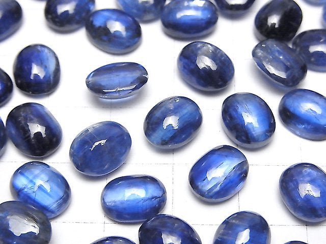 [Video]High Quality Nepal Kyanite AAA- Oval Cabochon 10x8mm 2pcs