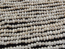 [Video] Fresh Water Pearl AA White Rondelle 5mm 1strand beads (aprx.13inch/33cm)