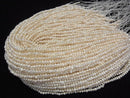 [Video] Fresh Water Pearl AA White Rondelle 5mm 1strand beads (aprx.13inch/33cm)