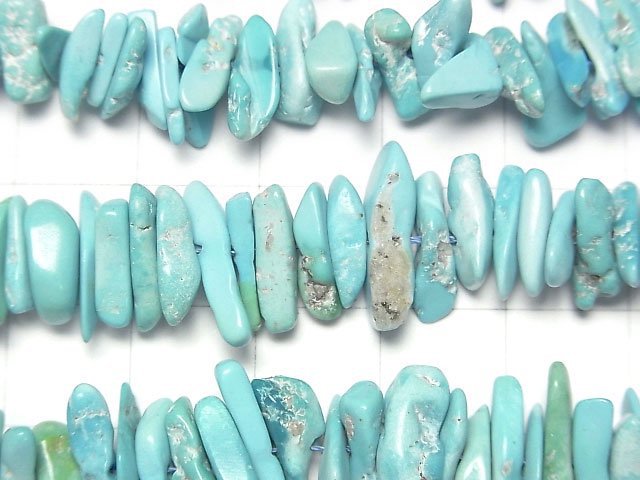 [Video]Arizona Sleeping Beauty Turquoise Chips (Small Nugget) half or 1strand (Approx 36mm)