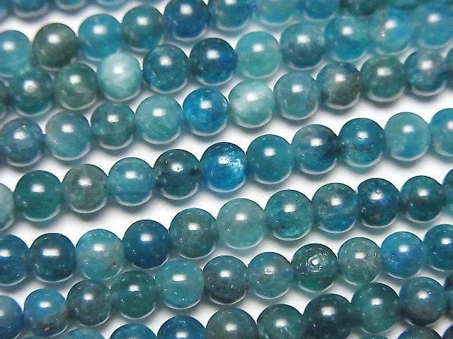 [Video] Blue Apatite AA Round 4mm 1strand beads (aprx.15inch/37cm)