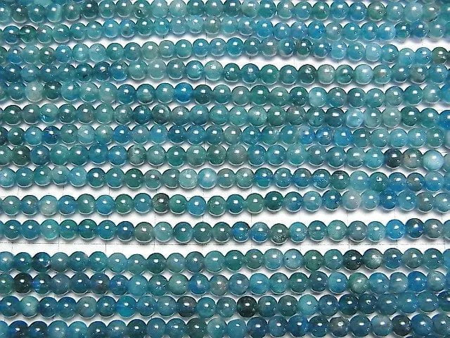 [Video] Blue Apatite AA Round 4mm 1strand beads (aprx.15inch/37cm)