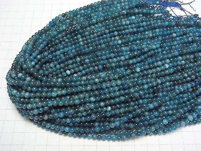 [Video] Blue Apatite AA Round 4mm 1strand beads (aprx.15inch/37cm)